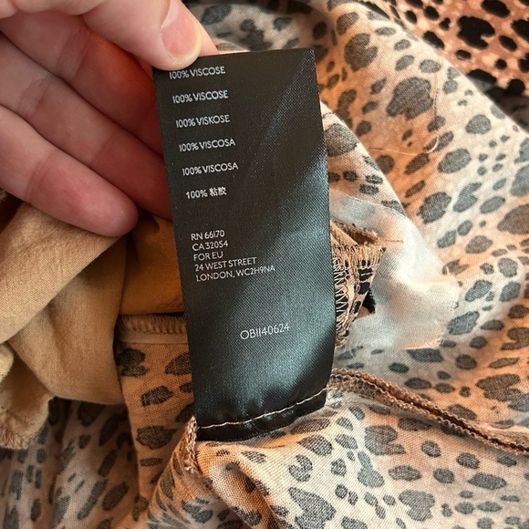 Free People Daria Oversized Leopard Shirt Dress Duster Animal Print XS - Picture 12 of 12